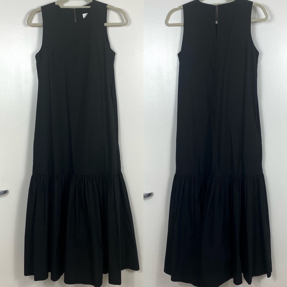 The Frankie Shop LouLou Sleeveless Flouncy Hem Maxi Dress in Black - Picture 4 of 6
